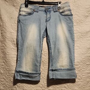 Angels Jeans Light Blue Cropped Denim